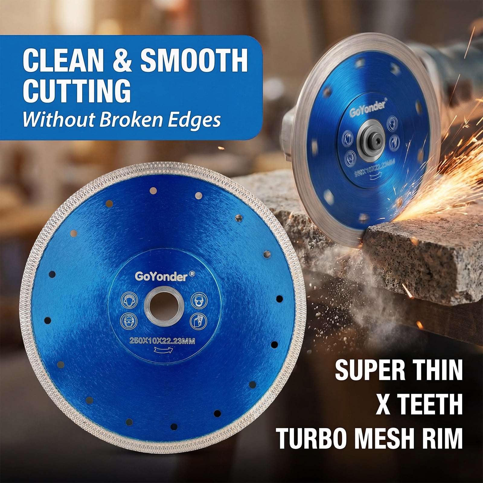 GoYonder 10 Inch Super Thin Diamond Saw Blade