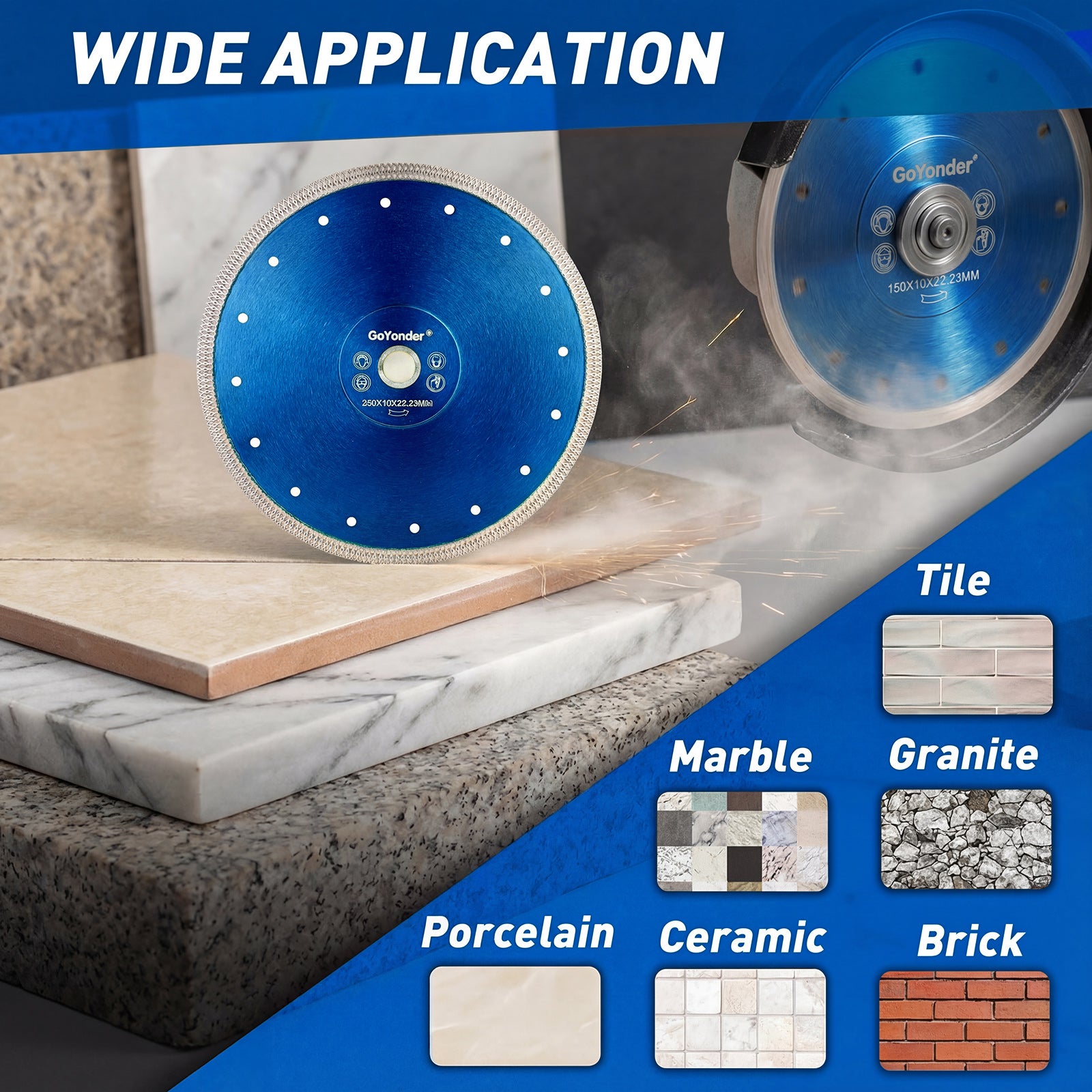 GoYonder 10 Inch Super Thin Diamond Saw Blade