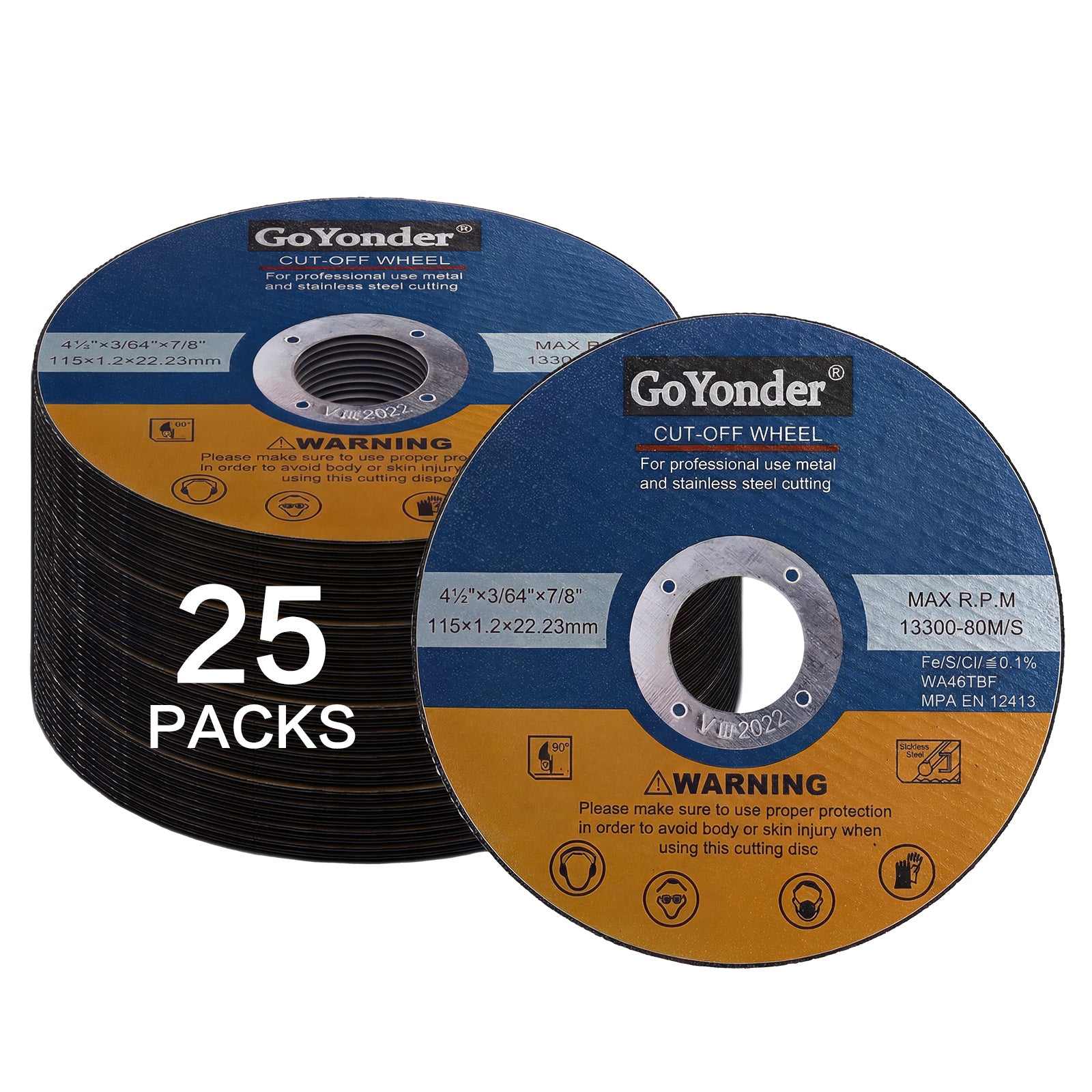 GoYonder 4.5" Ultra Thin Cut-Off Wheel for Metal-Blue