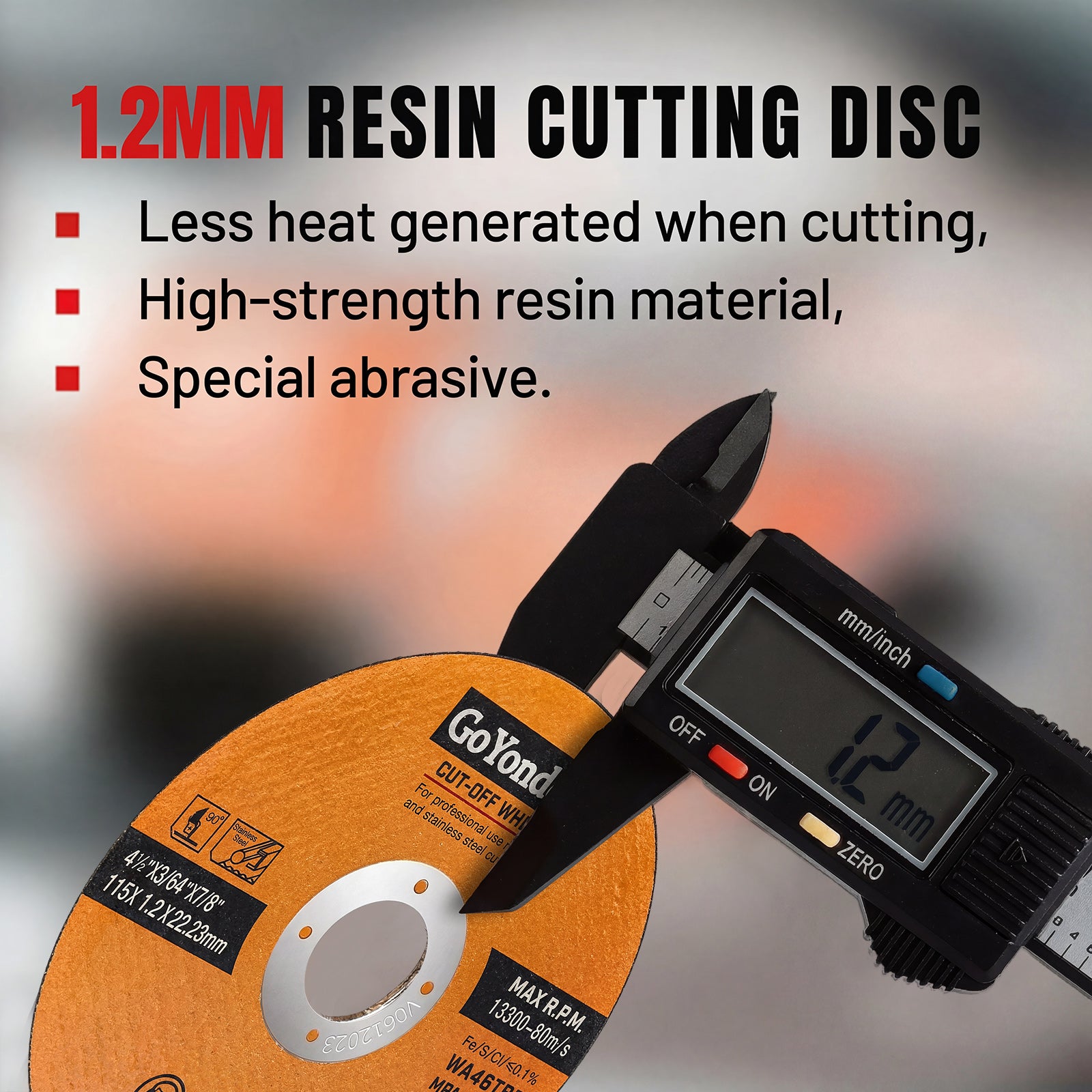 GoYonder 4.5" Ultra Thin Cut-Off Wheel for Metal-Orange