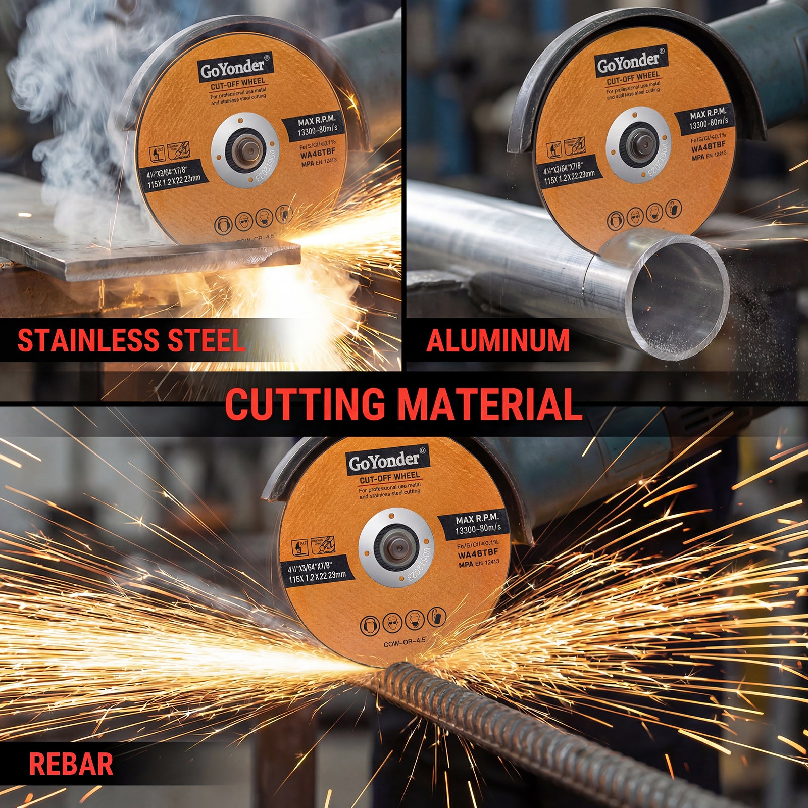 GoYonder 4.5" Ultra Thin Cut-Off Wheel for Metal-Orange