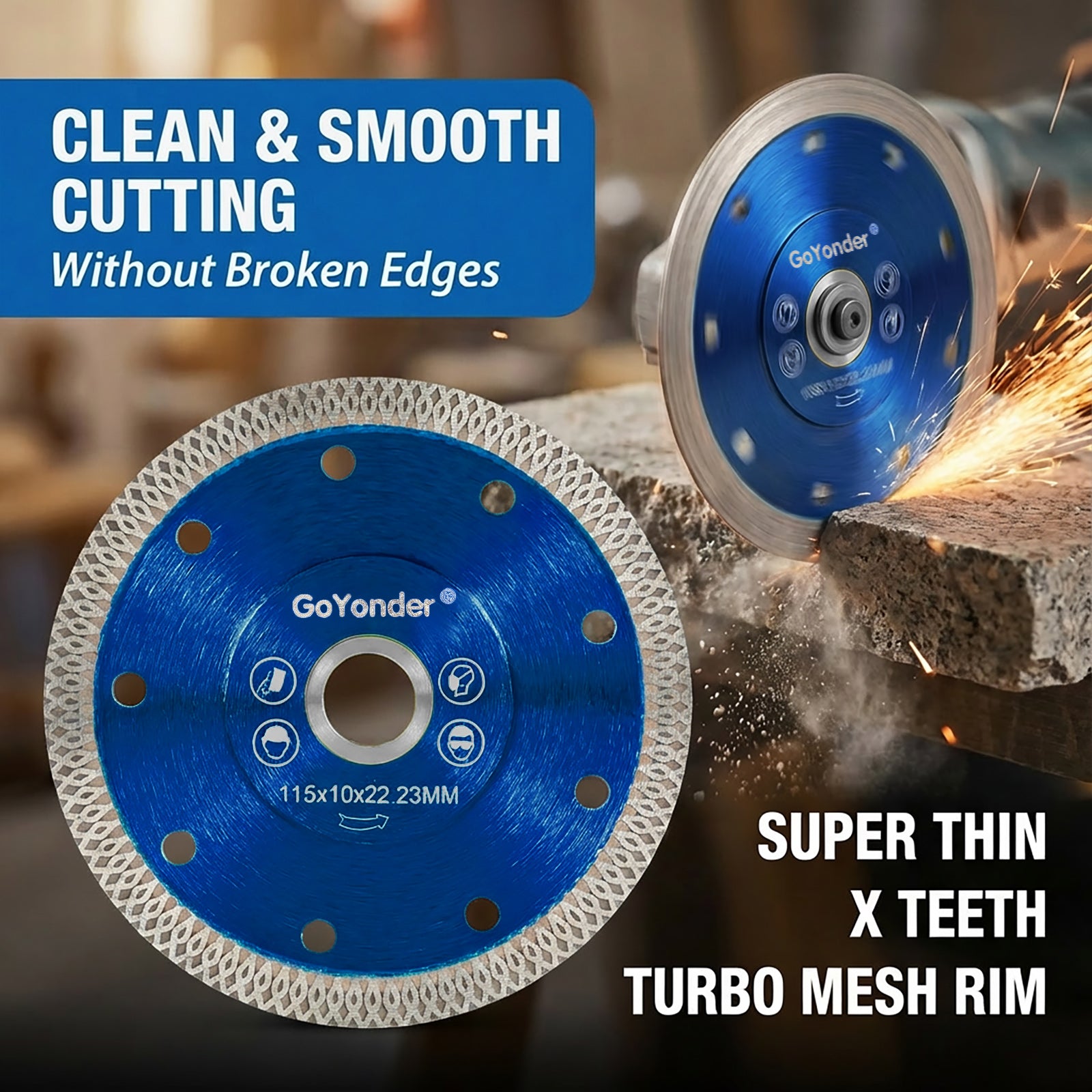 GoYonder 4.5 Inch Super Thin Diamond Saw Blade