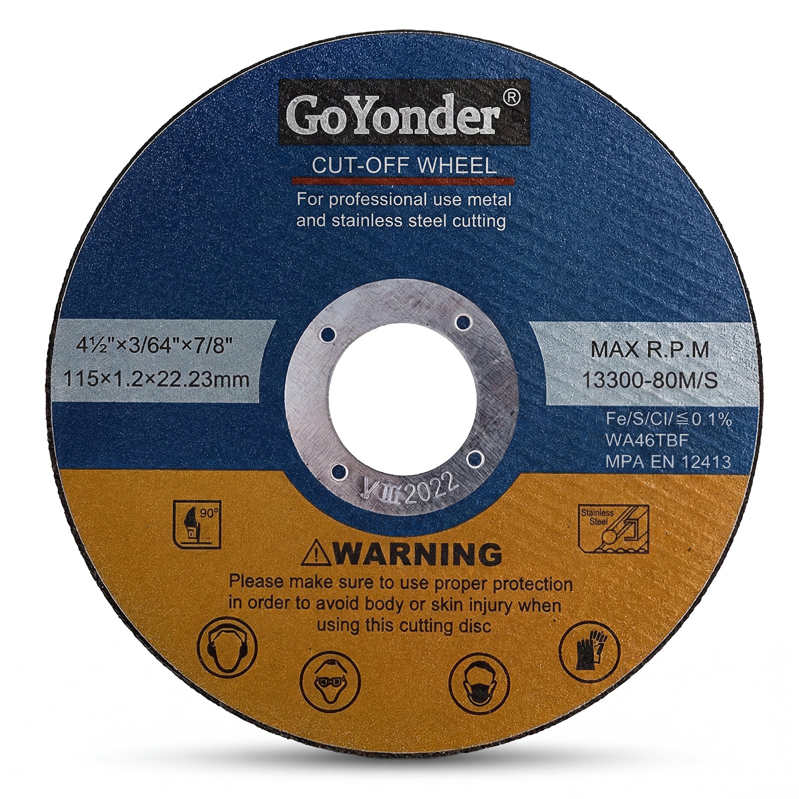 GoYonder 4.5" Ultra Thin Cut-Off Wheel for Metal-Blue