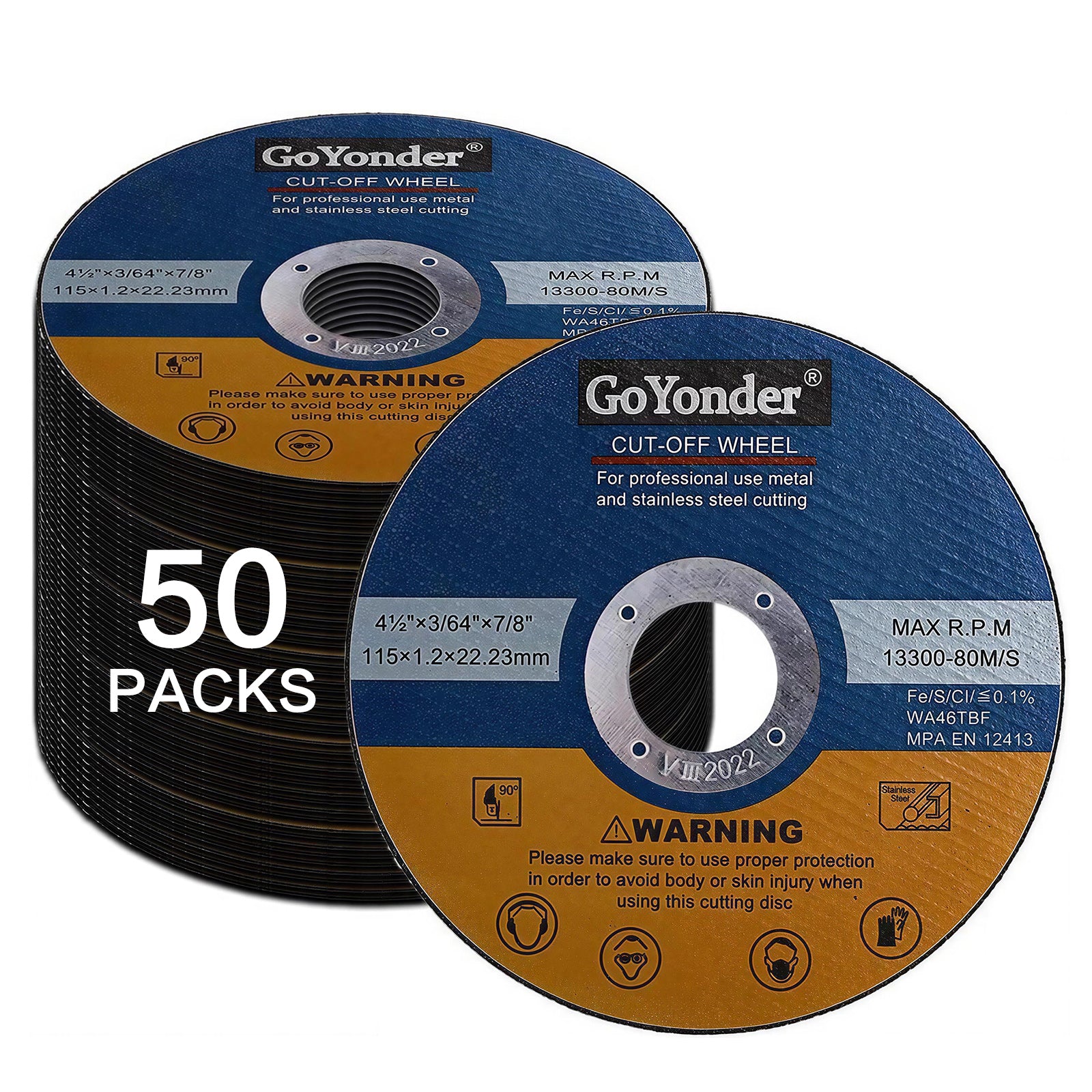GoYonder 4.5" Ultra Thin Cut-Off Wheel for Metal-Blue