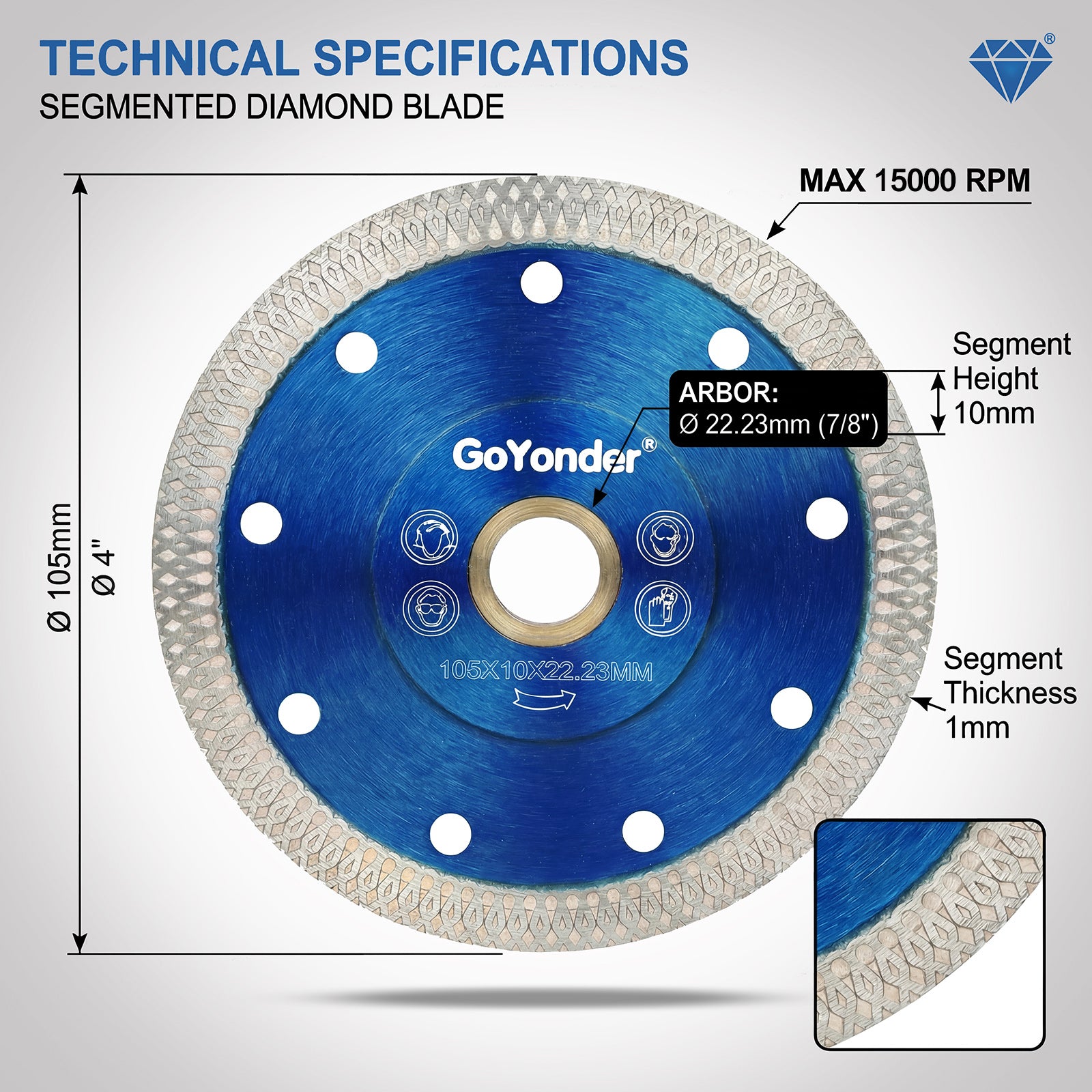 GoYonder 4 Inch Super Thin Diamond Saw Blade