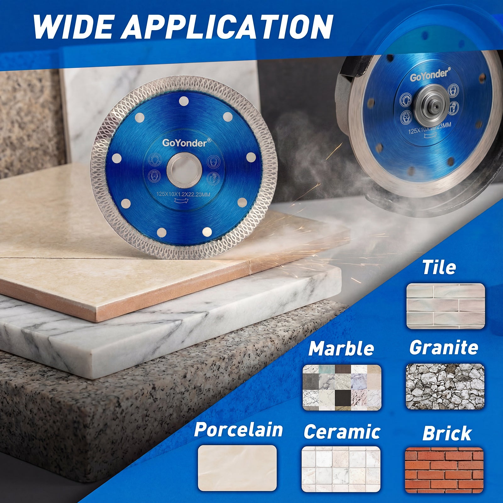 GoYonder 5 Inch Tile Blade, Super Thin Diamond Saw Blade