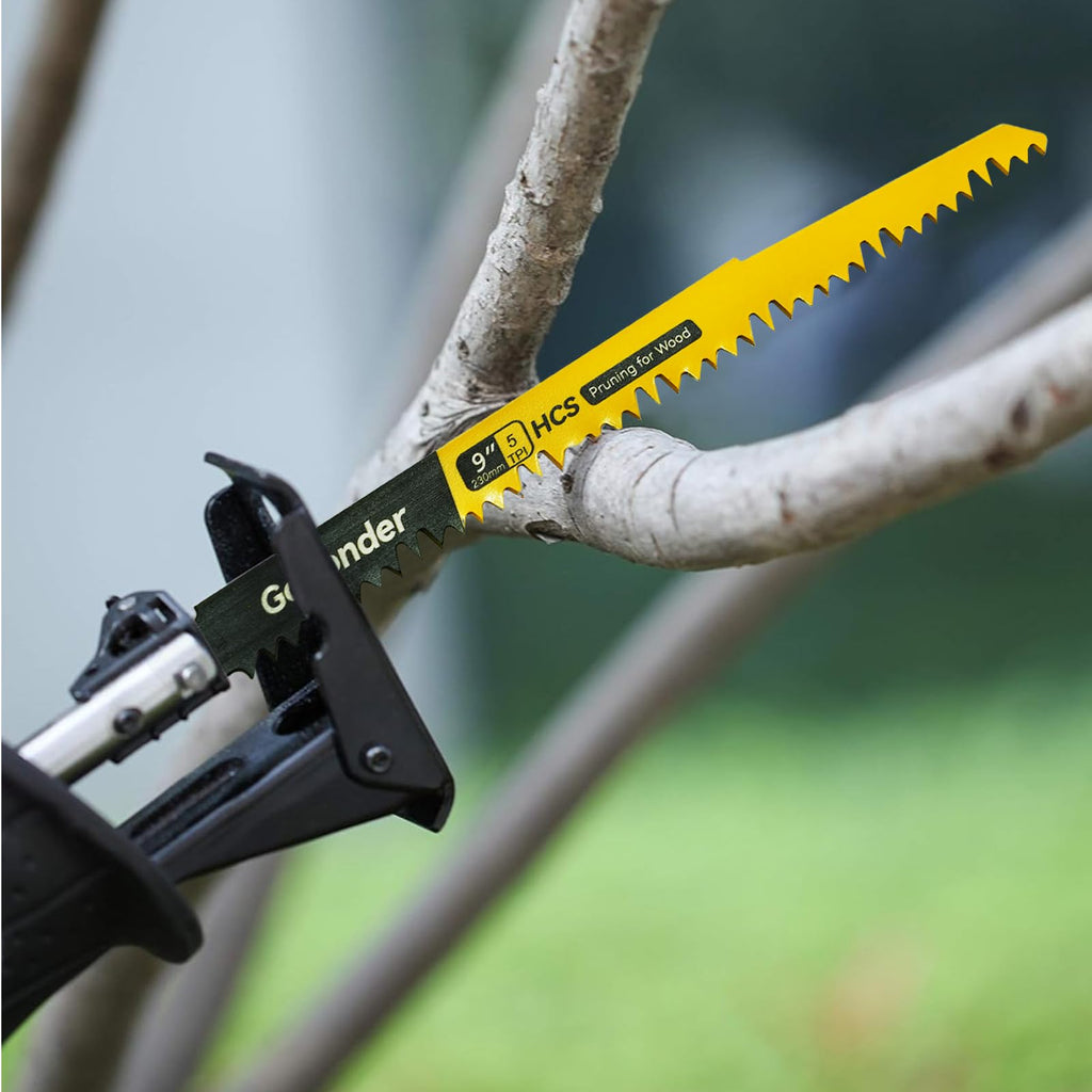 GoYonder 9 Inch 5TPI Reciprocating Saw Blade Wood Pruning Blade (5-Pack)
